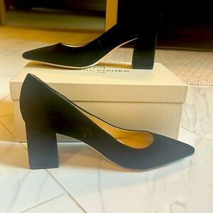 Never Worn! Marc Fisher Zala Block Heel Pump in Black Suede